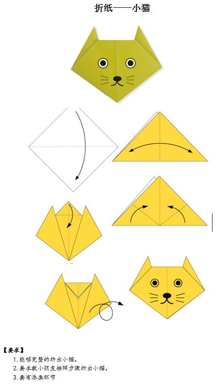 教师资格考试幼儿教师资格面试说课《折纸小猫》教案